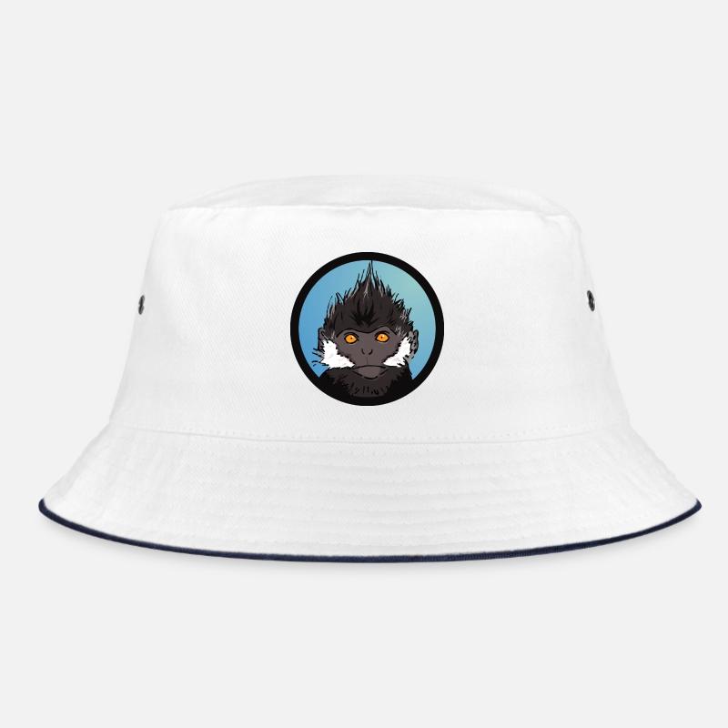 Singe Bleu Badge Illustration Bob