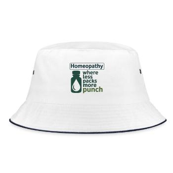 Homeopathy Where Less Packs More Punch Profession - Bucket Hat - white/navy - Front