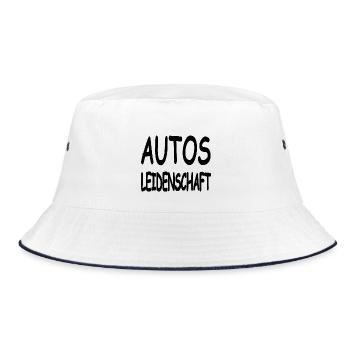 Autos - Bucket Hat - Weiß/Navy - Vorne