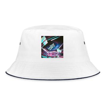 Space Arcadian Spacesuit - Neon - Bucket Hat - white/navy - Front