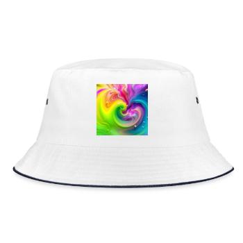 Tourbillon de couleurs Arc-en-ciel néon - Bob - blanc/marine - Devant