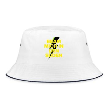 BEAM MICH IN DEN SÜDEN, MALLE CALLING! URLAUB JGA - Bucket Hat - Weiß/Navy - Vorne