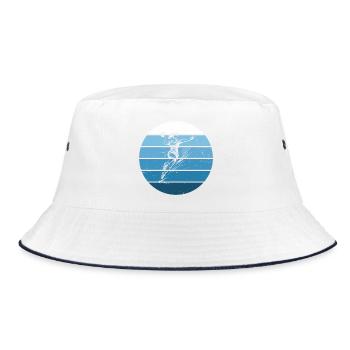 Vintage Handball Design for Women's Handball - Bucket Hat - white/navy - Front