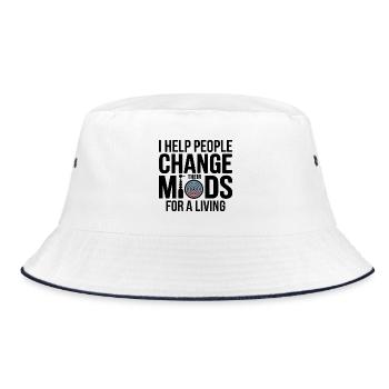 Hypnotist I Help People Change Minds Professional  - Bucket Hat - white/navy - Front