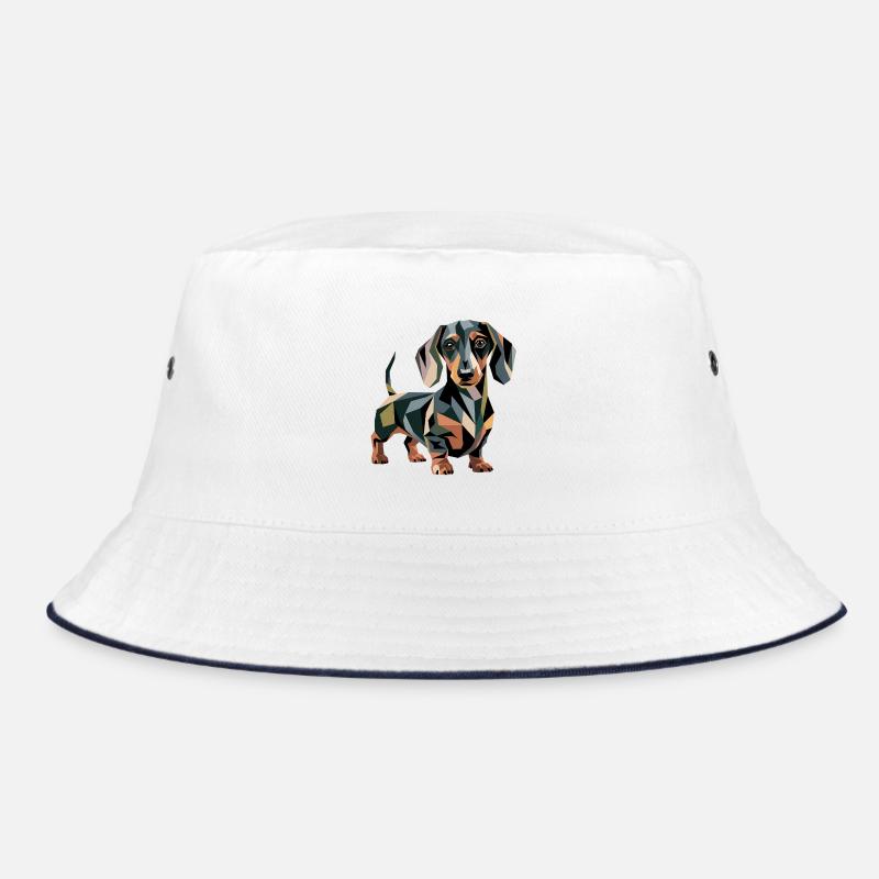 Geometrischer Dackelhund Bucket Hat
