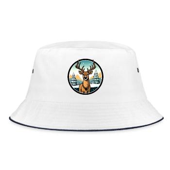 Fans de cerfs - Bob - blanc/marine - Devant