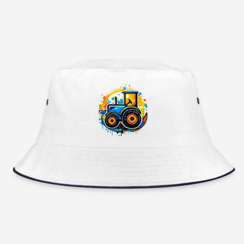 Bunter Traktor im Graffiti-Stil   Bucket Hat
