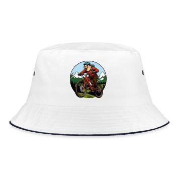 Marmots Biker / Freeride Biking - Bucket Hat - white/navy - Front
