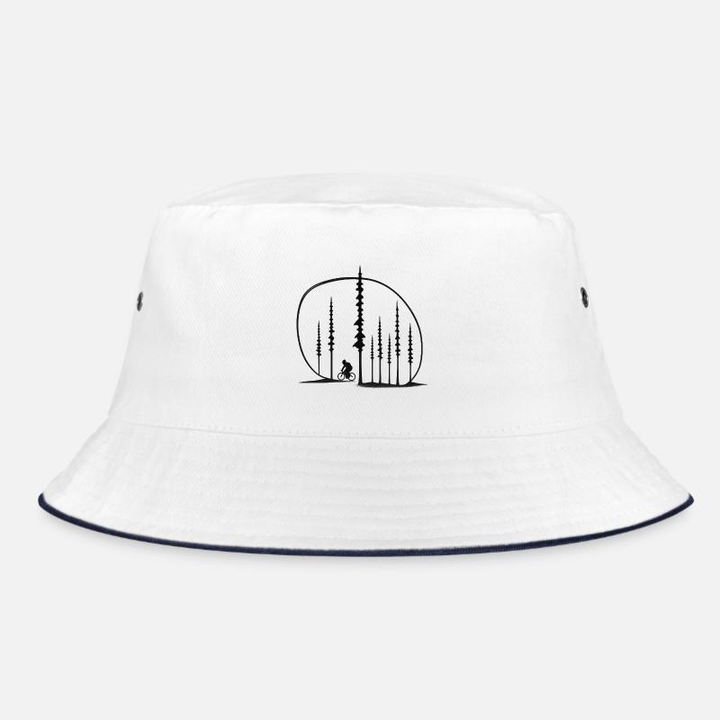 Waldpfad Radler Silhouette geschenkidee Freunde  Bucket Hat