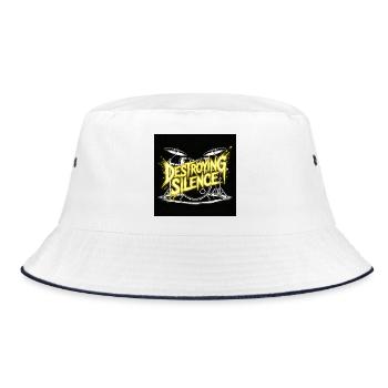 Drummer Drumset Design - Bucket Hat - white/navy - Front