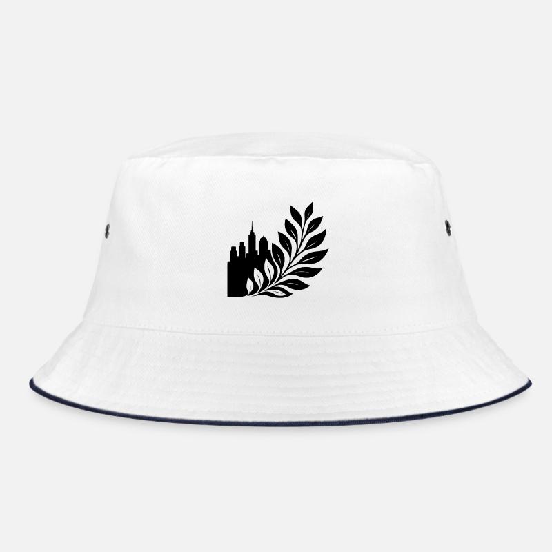 Stadtwald Skyline Blattdesign Bucket Hat