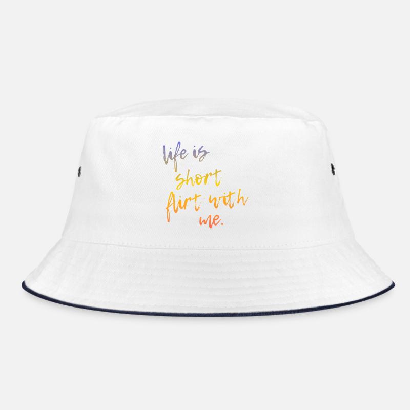 Life is Short Flirt With Me - Tour Gradient Script Bucket Hat