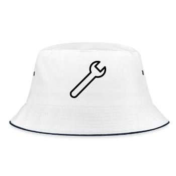 DIY Key - Bucket Hat - white/navy - Front