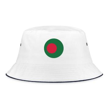 Round Bangladesh flag - Bucket Hat - white/navy - Front