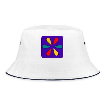 DESIGN. ART. DAD. MAMMA. MODERN. GEEK. VINTAGE. - Bucket Hat - white/navy - Front