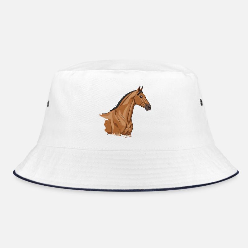 Der Kopf eines Akhal Téké-Pferdes Bucket Hat