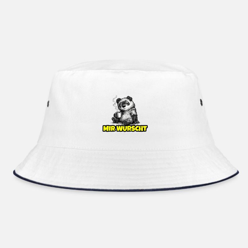 I don't care – Grumpy Bear with Coffee (Sketch) Bucket Hat
