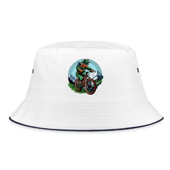 Ponies Mountain Biker / Bike Pony - Bucket Hat - white/navy - Front