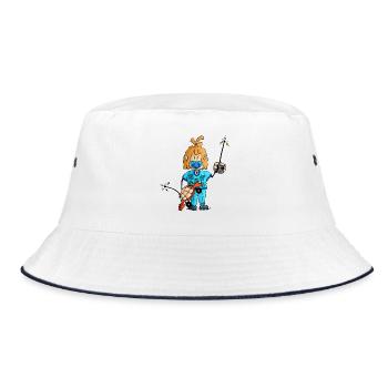 Ugo - the great remote control / - Bucket Hat - white/navy - Front