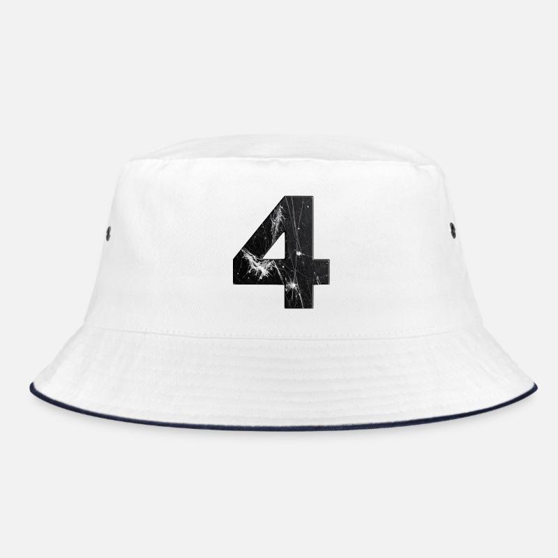 Black four-scratch pattern Bucket Hat