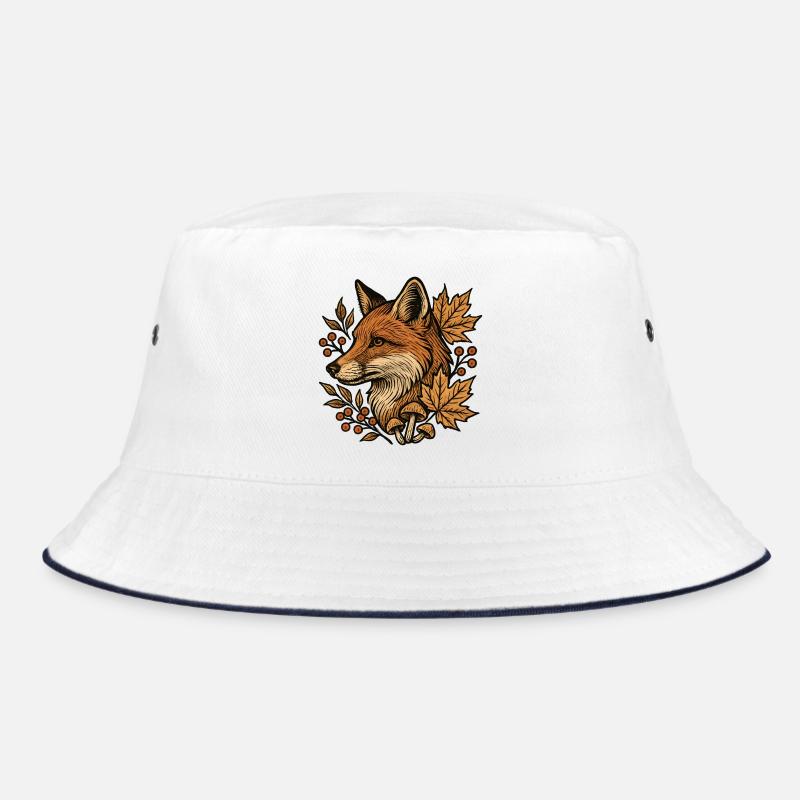 Renard d’automne dans le cercle de feuilles Bob