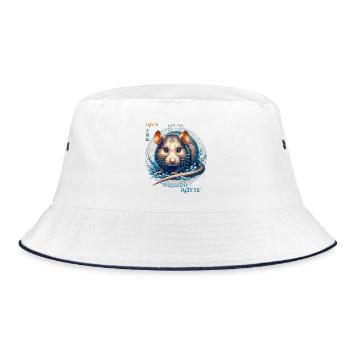 Wasserratte 1972 – Legendär und im Element - Bucket Hat - Weiß/Navy - Vorne