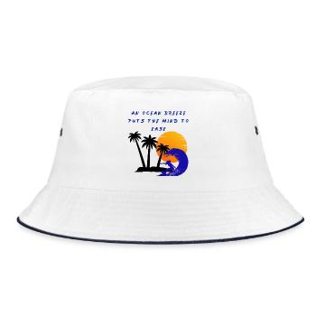 Sigura Design - Bucket Hat - Weiß/Navy - Vorne