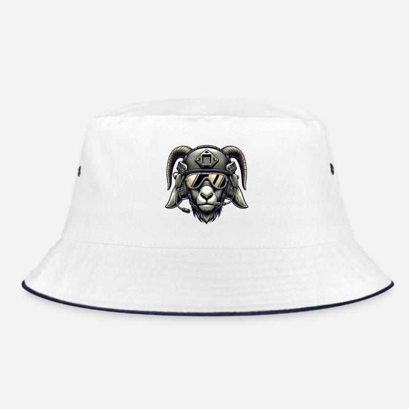 Goat on a mission Bucket Hat