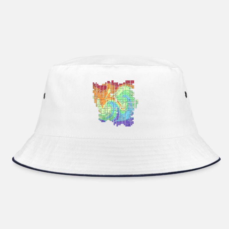 Farbwirbel Rasterkunst Bucket Hat
