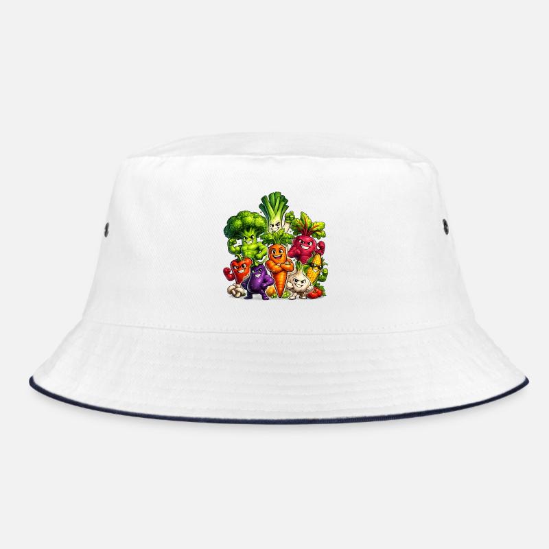 Starkes Gemüse in Comic-Optik  Bucket Hat