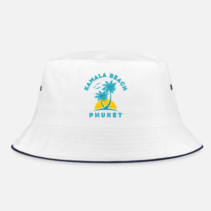 Kamala Beach Phuket Sunset Palm Bucket Hat