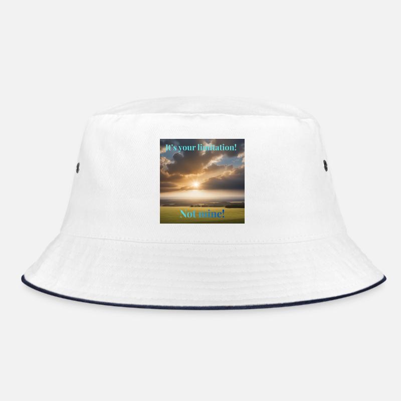 It's your limitation. Not mine - Bucket Hat - Weiß/Navy