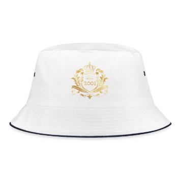 25. Geburtstag Semper Verum - Established 03/2001 - Bucket Hat - Weiß/Navy - Vorne