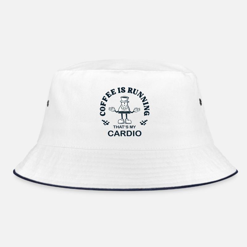 Le café coule – c’est mon cardio - Bob - blanc/marine
