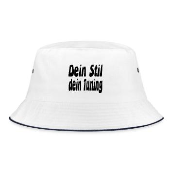 tuning - Bucket Hat - white/navy - Front