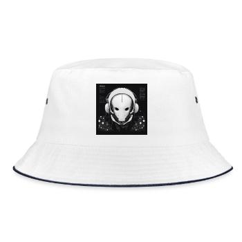 One Bulky Mech - Loam Sequence Cover - Bucket Hat - white/navy - Front