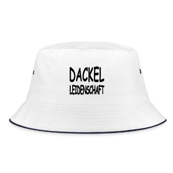 Dackel - Bucket Hat - Weiß/Navy - Vorne