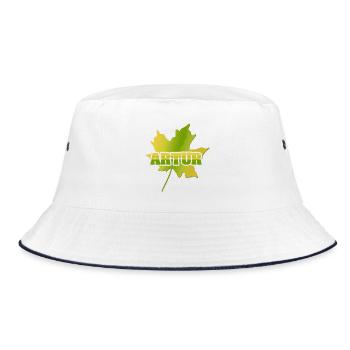 Maple Leaf Artur - Bucket Hat - white/navy - Front