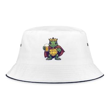 Turtle Beer King - Bucket Hat - white/navy - Front