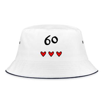 60. 60 ANS. 60e ANNIVERSAIRE. ANNIVERSAIRE 60 ANS. - Bob - blanc/marine - Devant