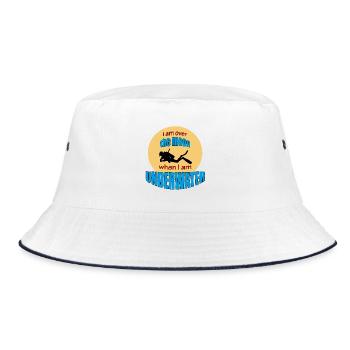 OVER THE MOON - Bucket Hat - Weiß/Navy - Vorne