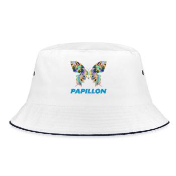 Papillon - Bucket Hat - white/navy - Front