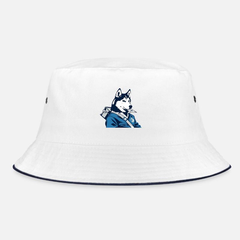 Husky Postman Blue Outfit Bucket Hat