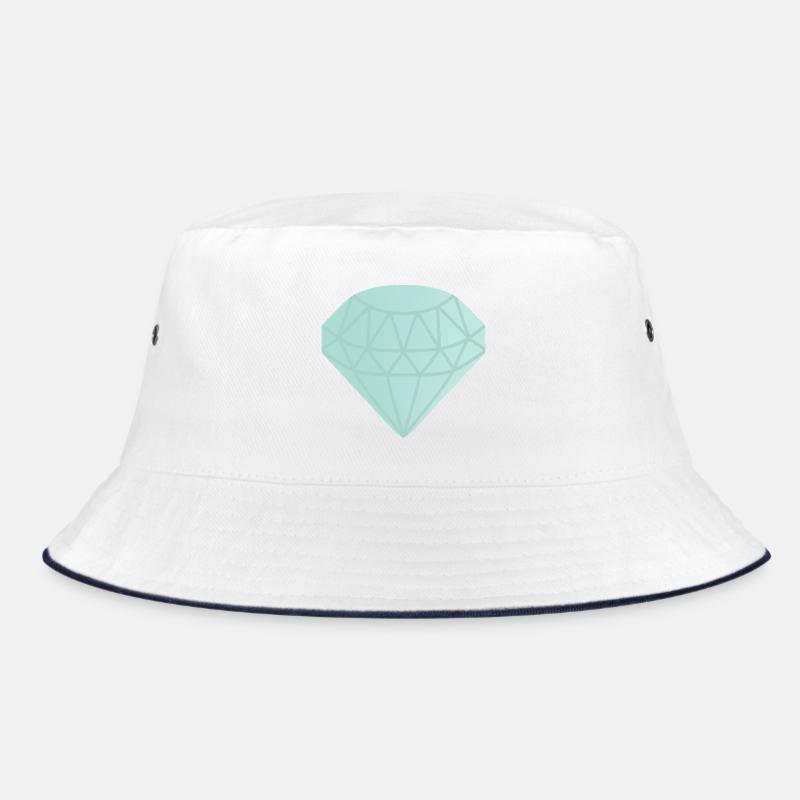 Mint Geometric Diamond Bucket Hat