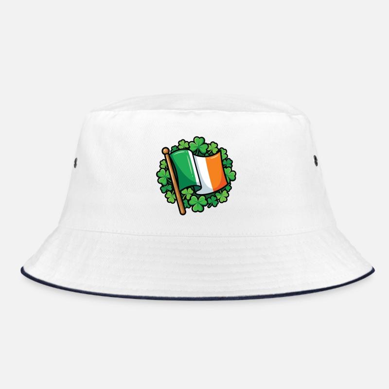 Irische Flagge Clover Pride - Bucket Hat - Weiß/Navy