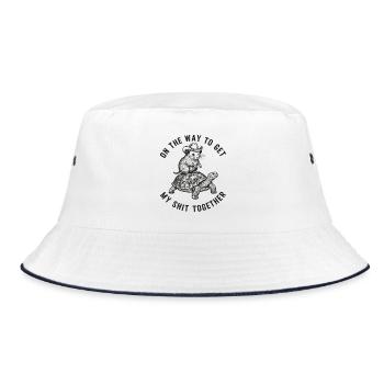 Rat on the Way to Get It Together - Bucket Hat - white/navy - Front