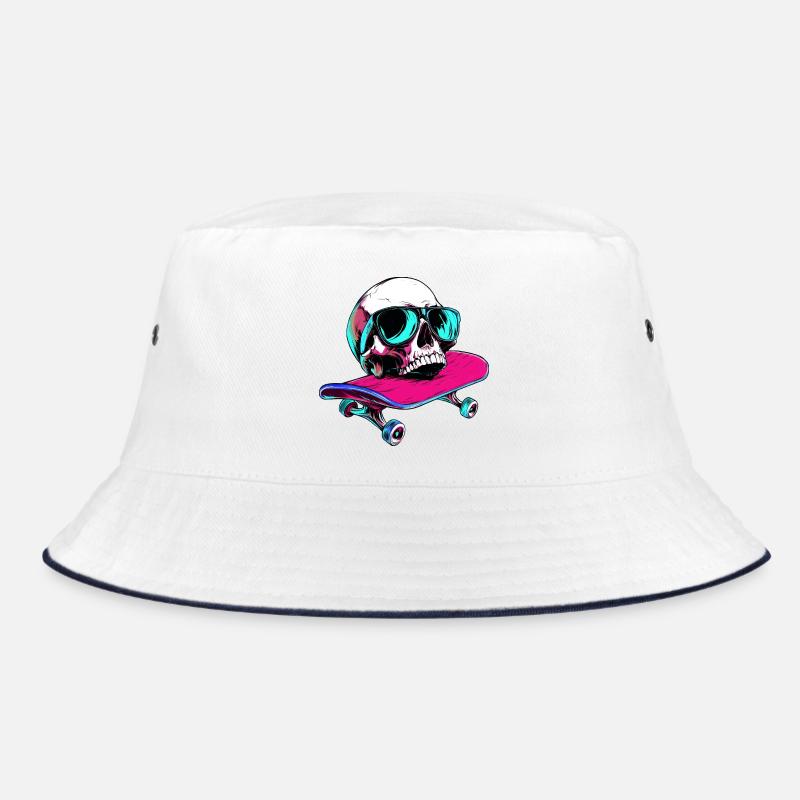 Skull Skateboard - 1990 Bucket Hat