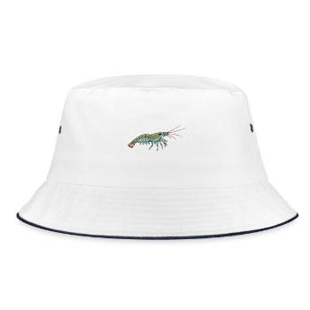 Illustration de crevettes – Design pour les amateurs d’aquarium - Bob - blanc/marine - Devant