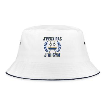 Ich kann nicht, ich habe ein Fitnessstudio - Bucket Hat - Weiß/Navy - Vorne