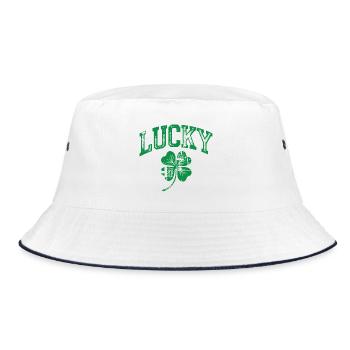 Lucky Clover Arch Tee Art - Bucket Hat - Weiß/Navy - Vorne